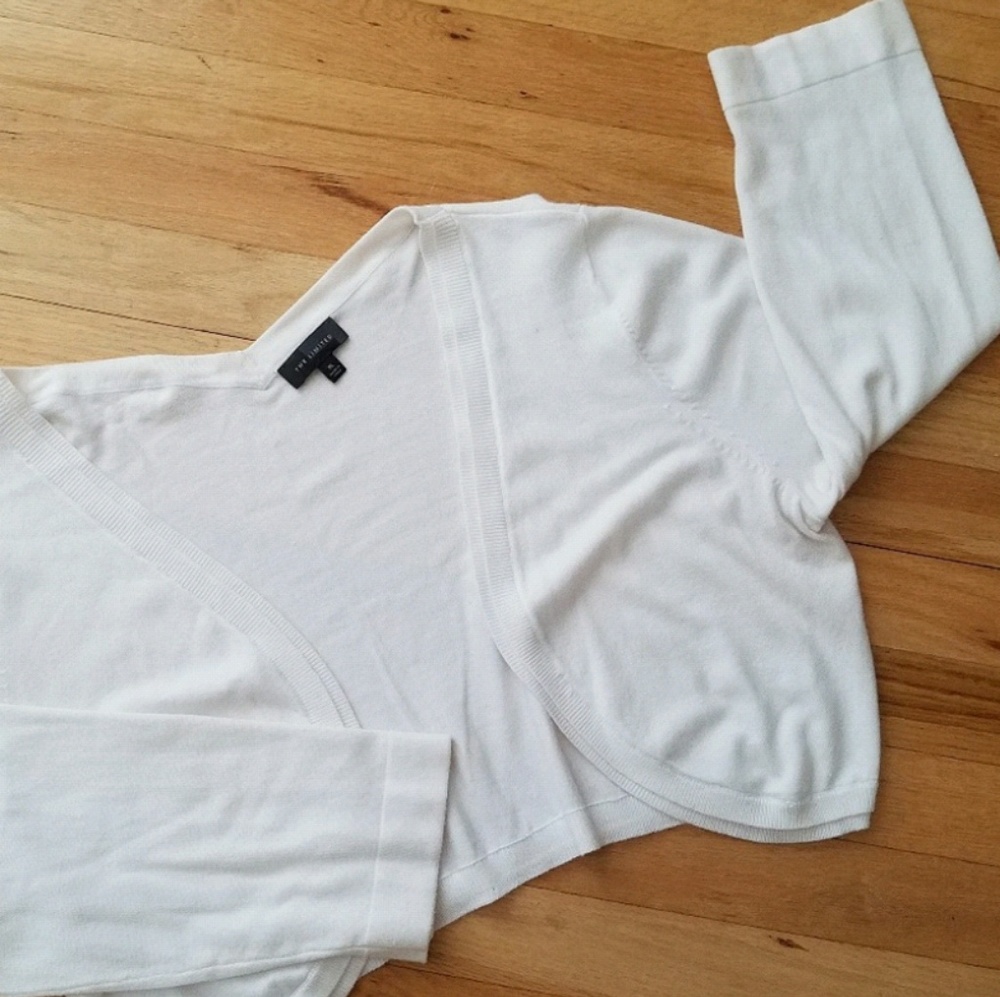 The Limited 3/4 Sleeve Bolero - White/XL